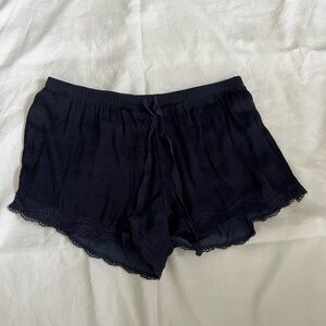 aerie navy lace detail pajama pants